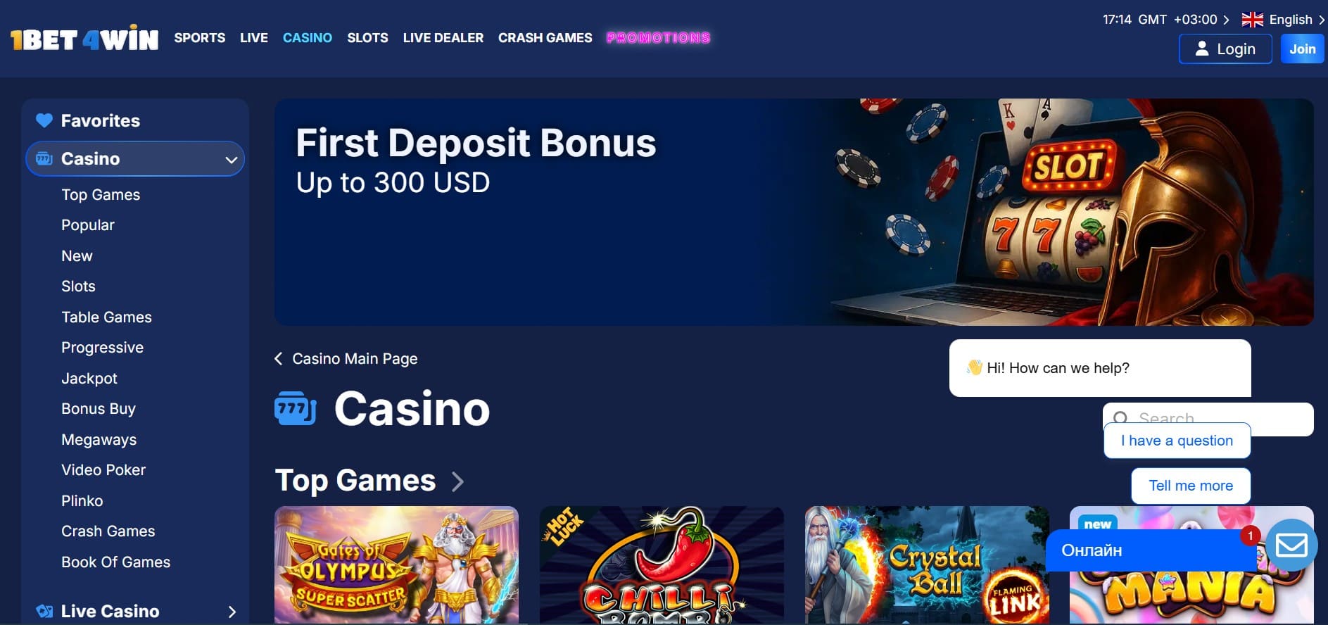 1Bet4Win Casino – 150% até €600 + 100 Rodadas Grátis e Uncrossable Rush