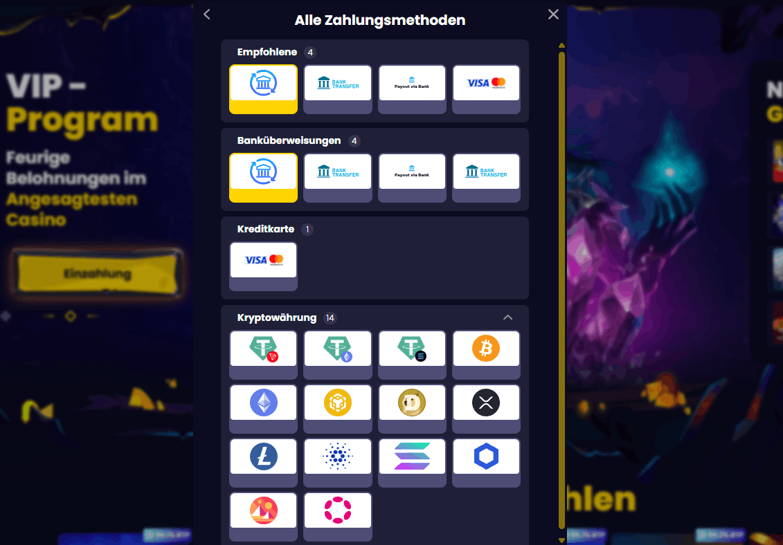 Como Depositar no SlotsGem – Métodos de pagamento e depósito mínimo